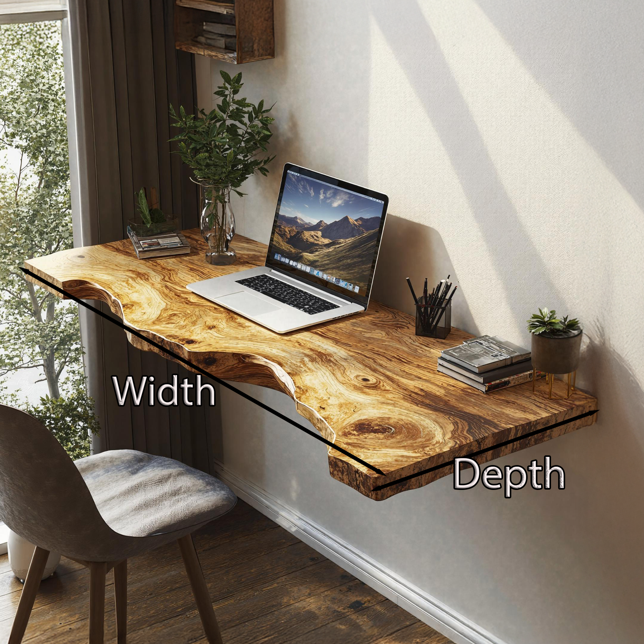 Vintage Wooden Floating Table For Classic Interior Refinement SILDTFLD024
