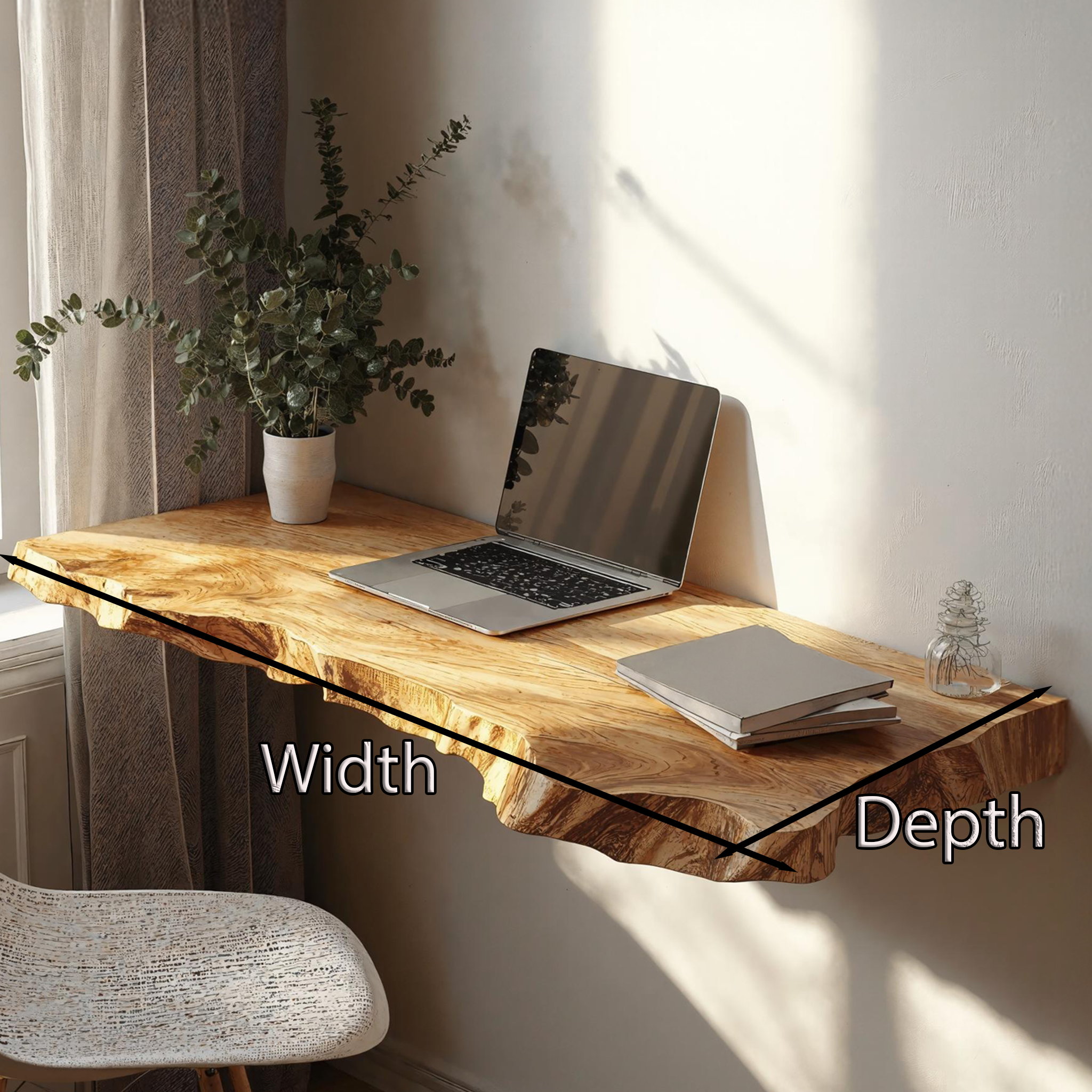 Farmhouse Solid Wood Floating Desk For Cozy And Functional Spaces SILDTFLD031