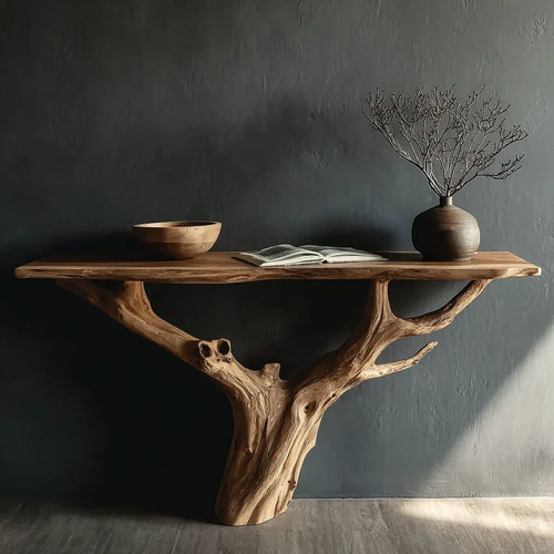 Handcrafted Entryway Console Table – Handmade Live Edge Hallway Furniture