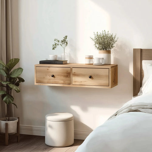 Reclaimed Wood Bedside Table – Solid Wood Rustic Nightstand, Handmade Bedroom Decor & Housewarming Gift