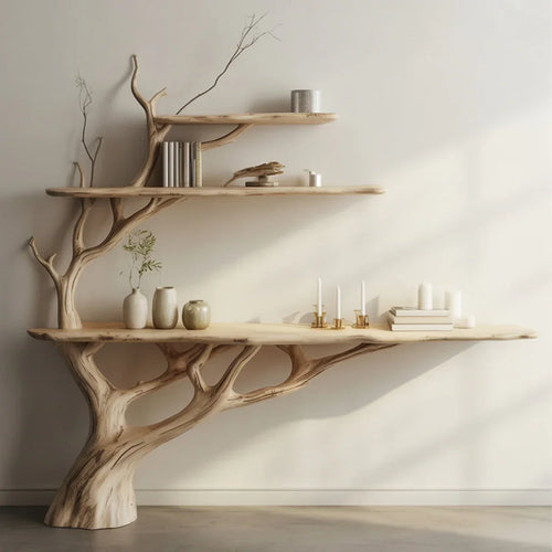 Live Edge Console Table-Handmade Rustic Natural Wood Entryway Furniture