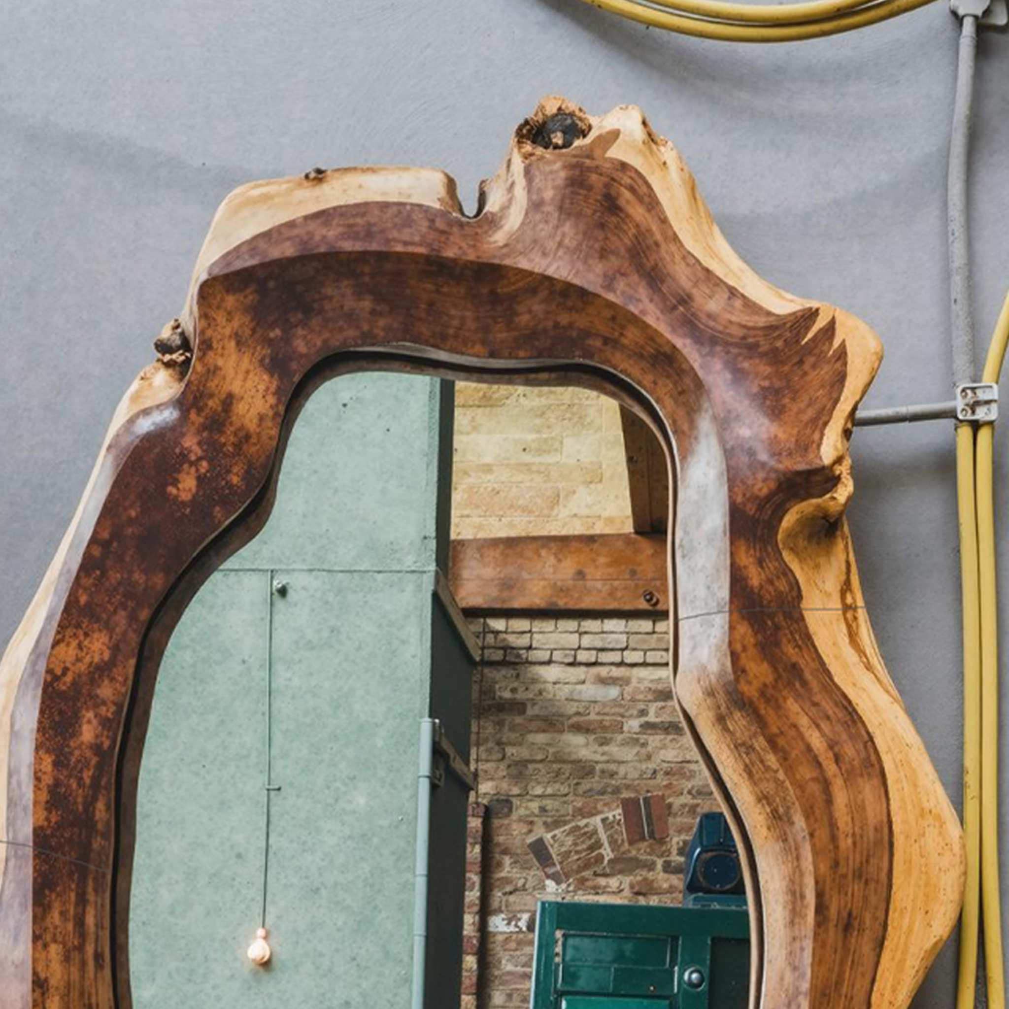 Mid Century Wooden Mirror Frame For Living Room Decor SILDTMI061