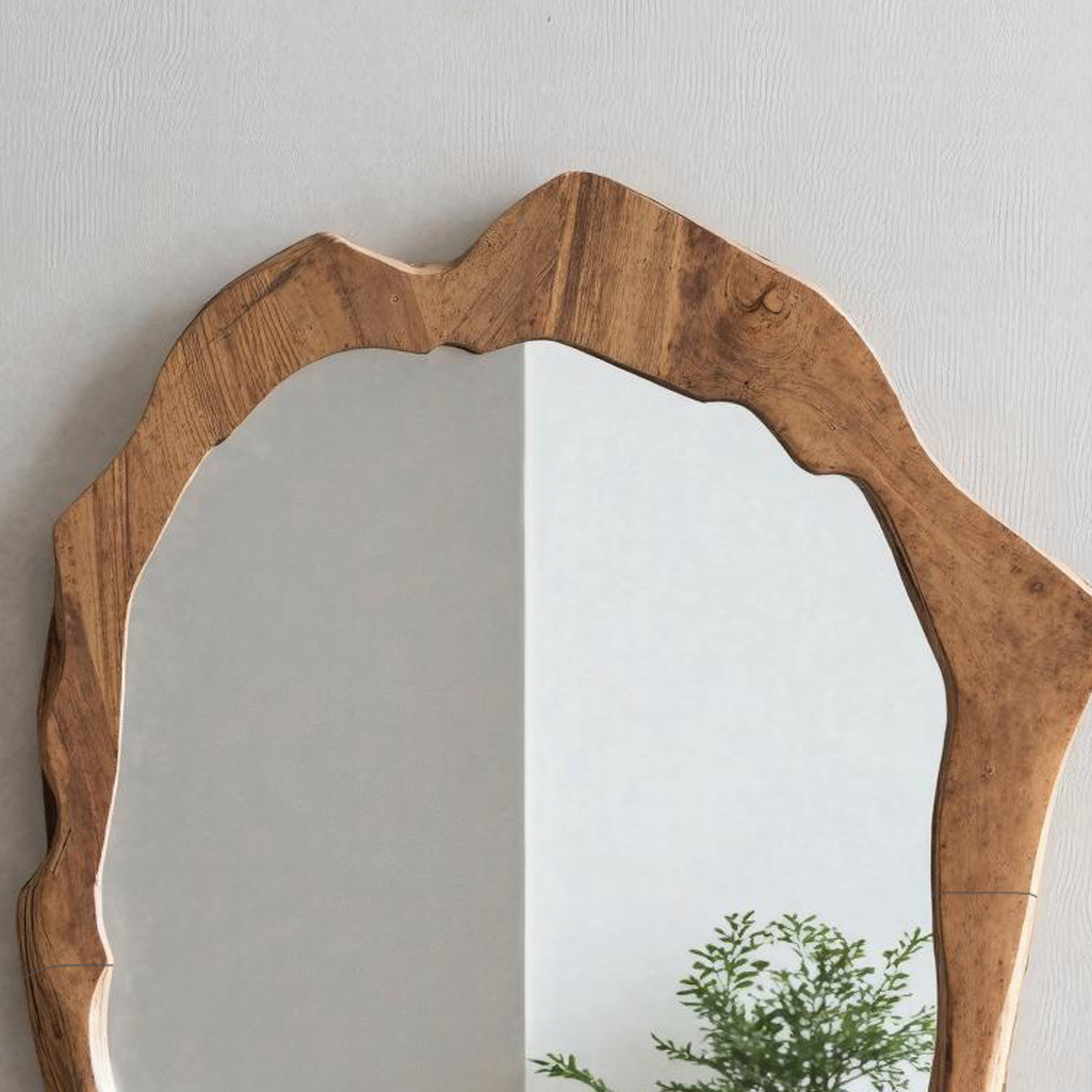Mid Century Solid Wood Mirror For Bedroom Accent Decor SILDTMI081