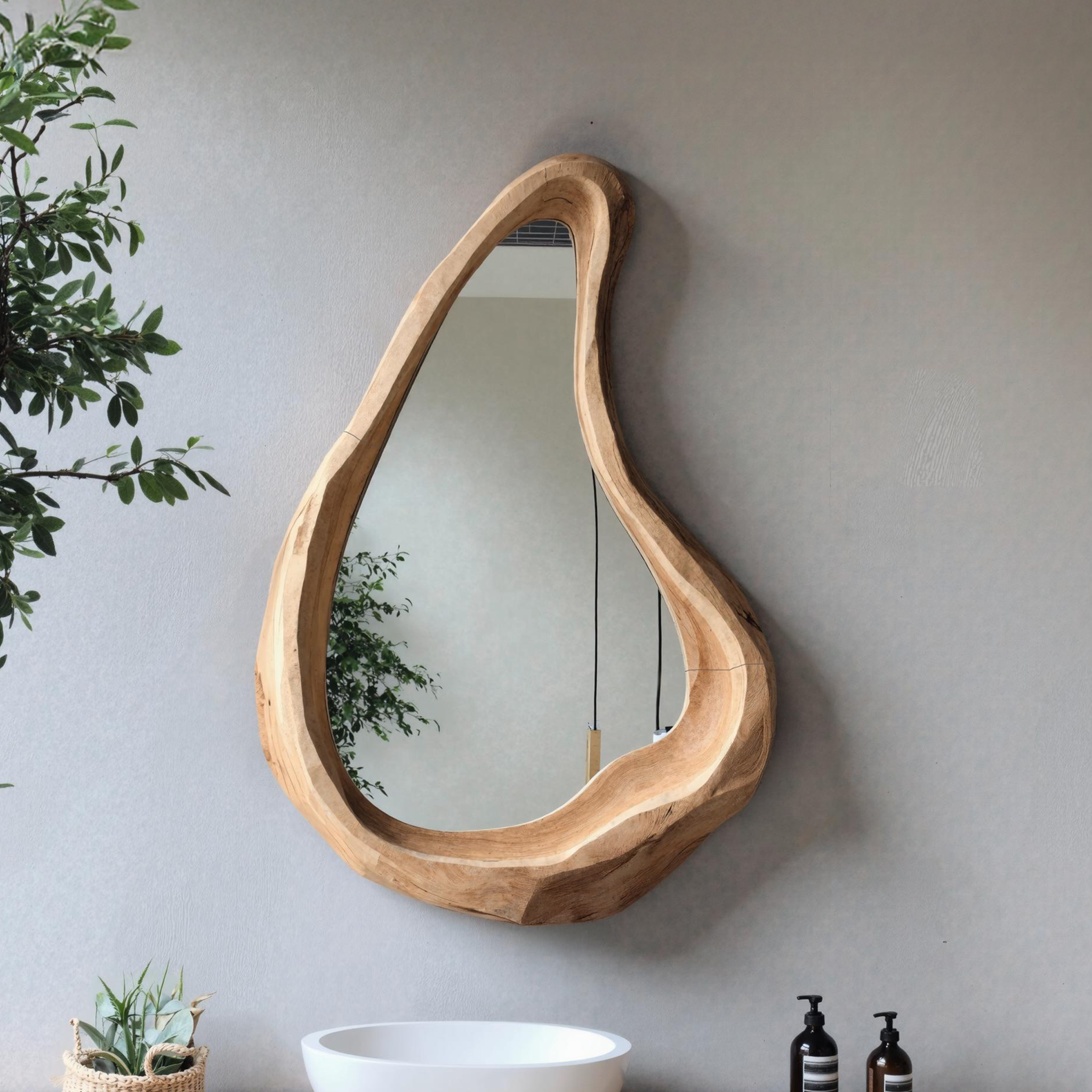 Mid Century Solid Wood Mirror For Furniture Wall Design SILDTMI073