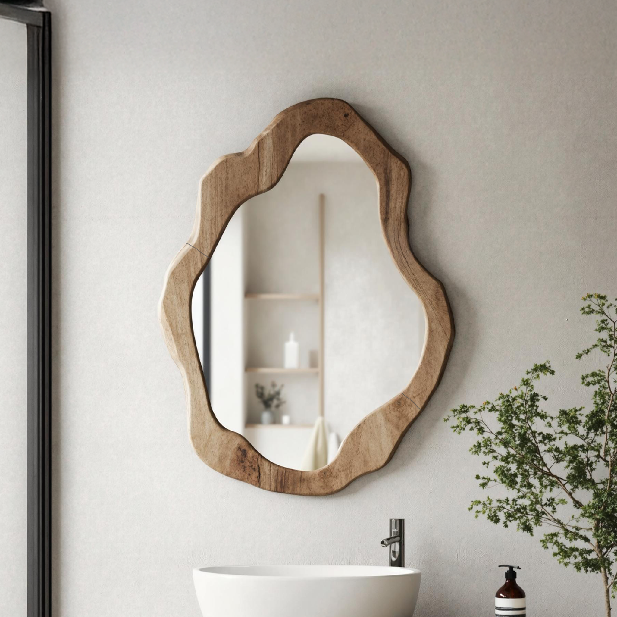Handcrafted Wooden Mirror Frame For Furniture Home Decor SILDTMI068